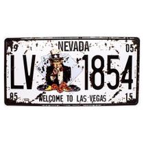 Placa Carro Antiga Decorativa Nevada Las Vegas 414-35 - Lorben