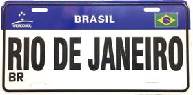 Placa Carro Decoração Lembrança Rio De Janeiro Auto Relevo