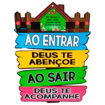 Placa Casa Decorativa de Parede Green - Deus Te Abençoe e Acompanhe Placa Casa Decorativa de Parede Green - Deus Te Abençoe e Acompanhe