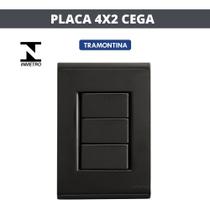 Placa cega 4x2 liz grafite tramontina