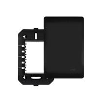 Placa Cega Com Suporte Fame Habitat Black 4x2 Preta Placa Cega Com Suporte Fame Habitat Black 4x2 Preta