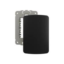 Placa Cega Com Suporte Margirius B3 Colors 4x2 Preto Ebony Placa Cega Com Suporte Margirius B3 Colors 4x2 Preto Ebony