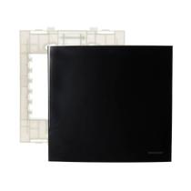 Placa Cega Com Suporte Margirius Sleek 4x4 Preto Ebony Placa Cega Com Suporte Margirius Sleek 4x4 Preto Ebony