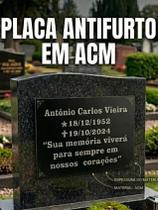 Placa Cemitério em ACM Anti Furto, Resistente a Chuva e Sol, Homenagem Durável TAMANHO 30X20 SEM FOTO Placa Cemitério em ACM Anti Furto, Resistente a Chuva e Sol, Homenagem Durável TAMANHO 30X20 SEM FOTO