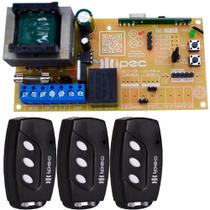 Placa Central 433mhz X1 Motor Portão Universal + 3 Controles