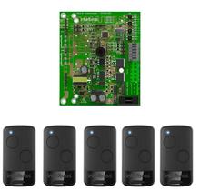 Placa Central Automatizador De Portão Eletrônico Cp 1000 Intelbras e 5 Controles