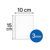 Placa Chapa De Acrilico Transparente Cristal 10X15Cm 3mm