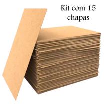 Placa Chapa Mdf Cru 60x90 3mm kit 15 unidades
