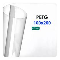 Placa Chapa PetG Cristal Transparente 0,5mm 200x100 Nova Embalagem