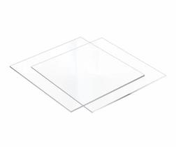 Placa Chapa Transparente Acrílica 40X40Cm 3Mm