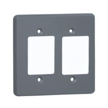 Placa Cinza 4x4 Para 6 Interruptores Pial 8533 Placa Cinza 4x4 Para 6 Interruptores Pial 8533