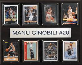 Placa colecionável C&I do NBA San Antonio Spurs Manu Ginobili