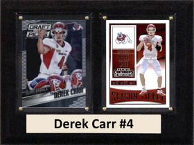 Placa colecionável da C&I, NCAA Fresno State Bulldogs, Derek Carr