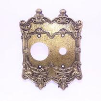 Placa Colonial Plástico 4x4 pra 1 Tomada com Furo Pavilonis - VIALUX