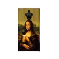 Placa Com Abridor De Cerveja-Imã Para Tampinhas-Monalisa