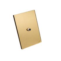 Placa com conector coaxial tok glass dourado
