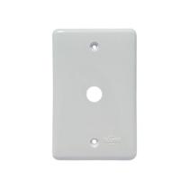 Placa com Furo Central para Cabo com Conector para Antena Branca - Ilumi, Opção: Branco(a) Placa com Furo Central para Cabo com Conector para Antena Branca - Ilumi, Opção: Branco(a)