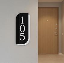 Placa com Número residencial em Acrílico 20cm e 30cm apartamento casa prédio comércio personalizada