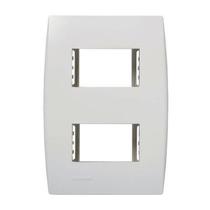 Placa Com Suporte 2 Seções SEPARADAS 4 x 2 Branca ILUS 5TG99025 SOPRANO