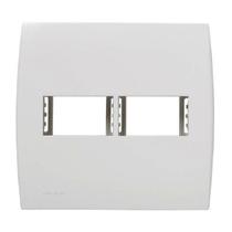 Placa Com Suporte 2Seções Seoaradas 4x4 Branca Linha ILUS 5TG99030 SOPRANO Placa Com Suporte 2Seções Seoaradas 4x4 Branca Linha ILUS 5TG99030 SOPRANO