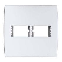 Placa Com Suporte 2Seções Seoaradas 4x4 Branca Linha ILUS 5TG99030 SOPRANO Placa Com Suporte 2Seções Seoaradas 4x4 Branca Linha ILUS 5TG99030 SOPRANO