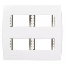 Placa Com Suporte 4 Seções Separadas 4x4 Branca Linha Ilus 5TG99032 SOPRANO