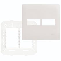 Placa com Suporte 4""x4"" 2 Módulos Horizontal - 3639 - FAME