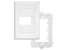 Placa com Suporte 4x2 1 Módulo Fame Evidence - Branca Placa com Suporte 4x2 1 Módulo Fame Evidence - Branca