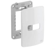 Placa Com Suporte 4X2 1 Posição Branco Composé Placa Com Suporte 4X2 1 Posição Branco Composé