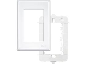 Placa com Suporte 4x2 3 Módulos Fame Evidence - Branca