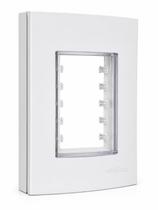 Placa com Suporte 4x2" IP55 3 Postos Sleek MarGirius Cor:Branco Placa com Suporte 4x2" IP55 3 Postos Sleek MarGirius Cor:Branco