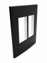 Placa Com Suporte 4x4 6 Postos Clean Preto Fosco - MarGirius Cor:Preto Placa Com Suporte 4x4 6 Postos Clean Preto Fosco - MarGirius Cor:Preto
