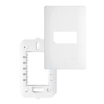 Placa Com Suporte Fame Habitat 4x2 Para Módulo Horizontal Branco Placa Com Suporte Fame Habitat 4x2 Para Módulo Horizontal Branco