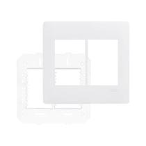 Placa Com Suporte Fame Habitat 4x4 Para 6 Módulos Horizontais Branca