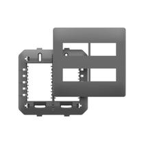 Placa Com Suporte Fame Habitat Onix 4x4 Para 4 Módulos Horizontais Distanciados Onix