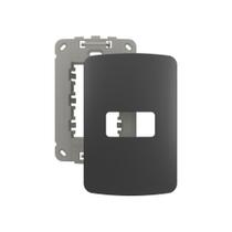 Placa com Suporte MarGirius B3 Colors 4x2 para 1 Módulo Horizontal Grafite Placa com Suporte MarGirius B3 Colors 4x2 para 1 Módulo Horizontal Grafite