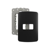 Placa Com Suporte Margirius B3 Colors 4x2 Para 1 Módulo Horizontal Preto Ebony Placa Com Suporte Margirius B3 Colors 4x2 Para 1 Módulo Horizontal Preto Ebony