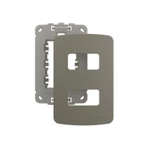 Placa Com Suporte Margirius B3 Colors 4x2 Para 2 Módulos Horizontais Argila Placa Com Suporte Margirius B3 Colors 4x2 Para 2 Módulos Horizontais Argila