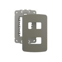 Placa com Suporte MarGirius B3 Colors 4x2 para 2 Módulos Horizontais Argila