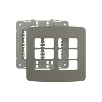 Placa com Suporte MarGirius B3 Colors 4x4 para 6 Módulos Horizontais Argila Placa com Suporte MarGirius B3 Colors 4x4 para 6 Módulos Horizontais Argila