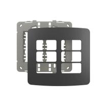 Placa Com Suporte Margirius B3 Colors 4X4 Para 6 Módulos Placa Com Suporte Margirius B3 Colors 4X4 Para 6 Módulos