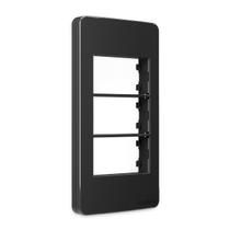 Placa com Suporte para Condulete 1" 3 postos Sleek Preto MarGirius