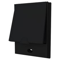 Placa Com Tampa Para 2 Módulos Aréa Externa Cor Preta B.lux Placa Com Tampa Para 2 Módulos Aréa Externa Cor Preta B.lux