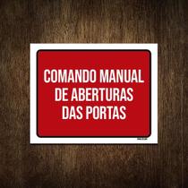 Placa Comando Manual Aberturas Das Portas 36X46