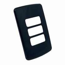 Placa Composé 4X2 3 Posto Preto sem Suporte Weg Placa Composé 4X2 3 Posto Preto sem Suporte Weg