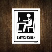 Placa Condomínio Ambiente Espaço Cyber 27X35 Placa Condomínio Ambiente Espaço Cyber 27X35
