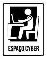 Placa Condomínio Ambiente Espaço Cyber 36X46 Placa Condomínio Ambiente Espaço Cyber 36X46