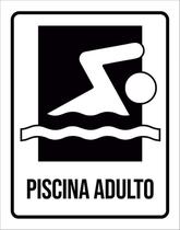 Placa Condomínio Ambiente Piscina Adulto 36X46