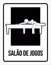 Placa Condomínio Ambiente Salão De Jogos 36X46