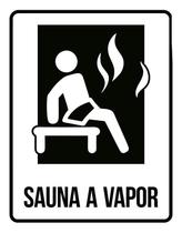 Placa Condomínio Ambiente Sauna À Vapor 18X23